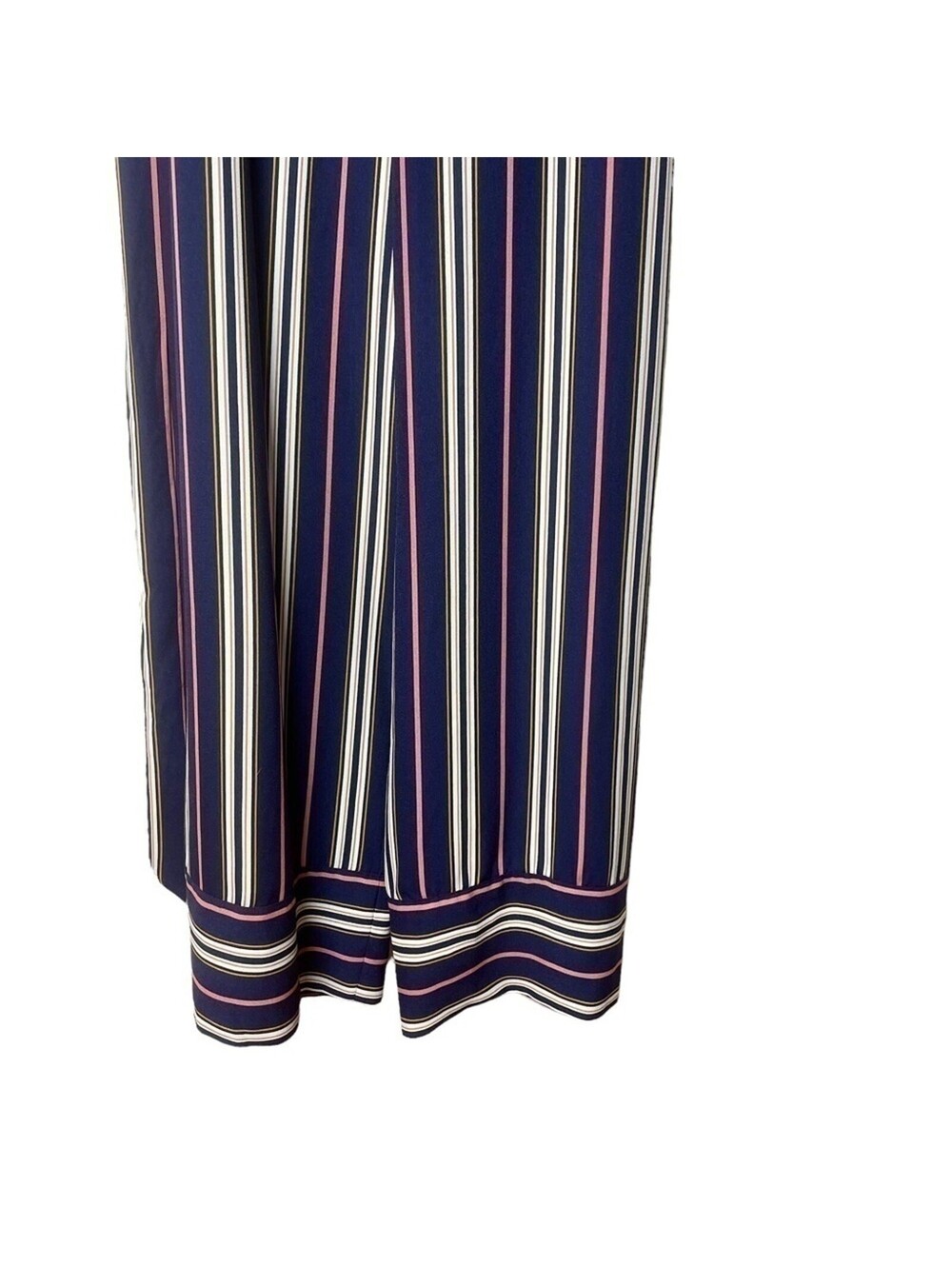Xhilaration Womens Navy Blue Striped Wide Leg Cropped Jumpsuit Sleeveless Size S - Picture 4 of 13